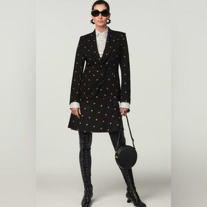 ZARA WOOL BLEND STRAWBERRY BLAZER X STEFANO PILATI